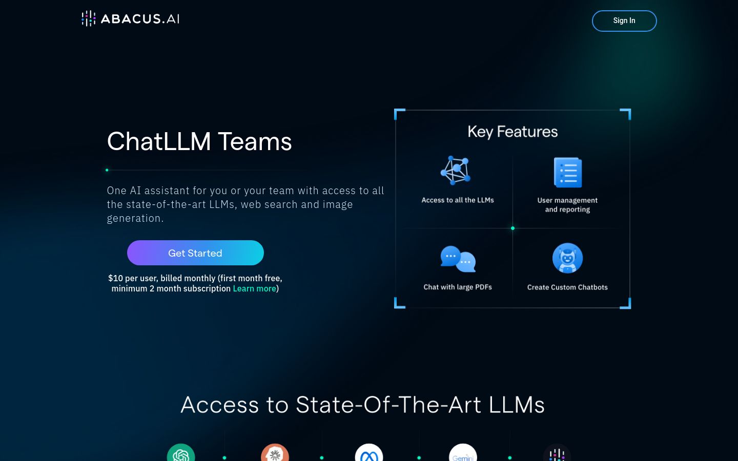 Abacus.AI - ChatLLM Teams screenshot