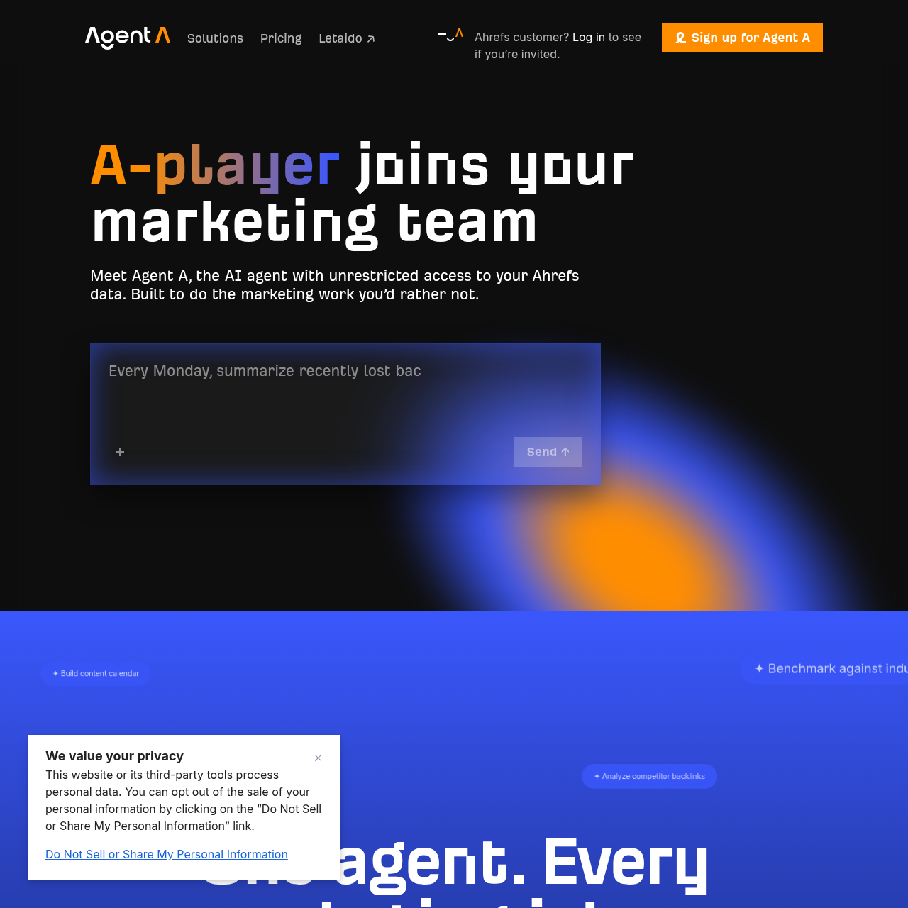 Agent A by Ahrefs screenshot
