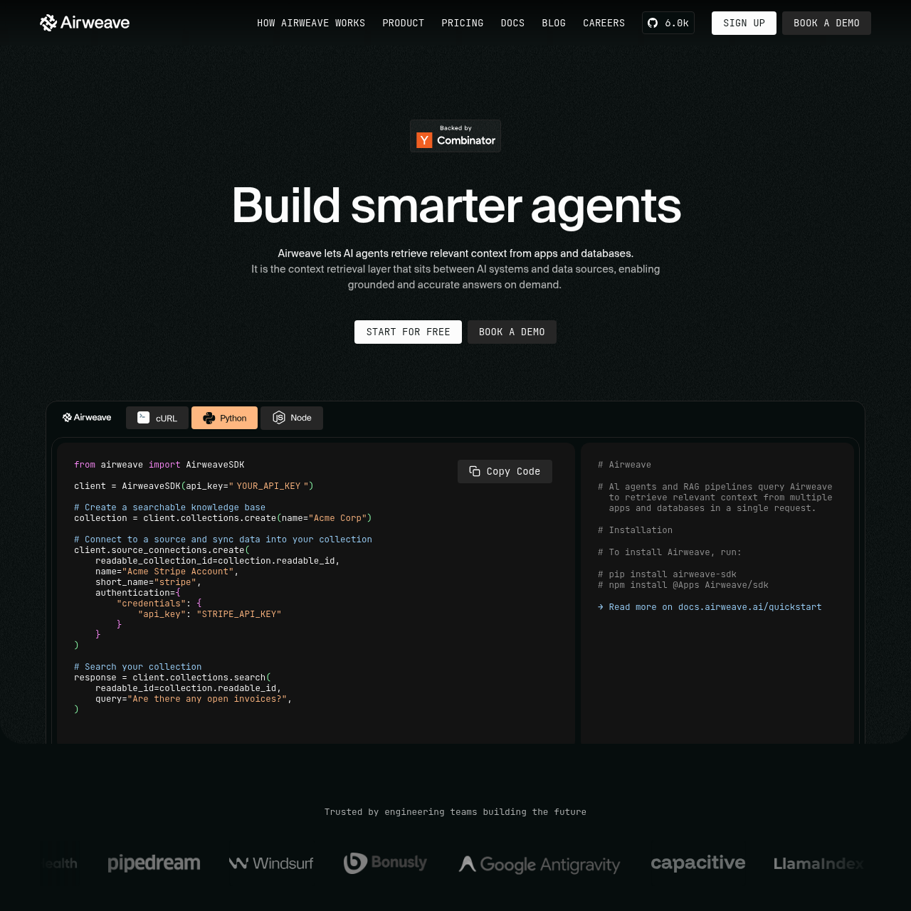Airweave screenshot