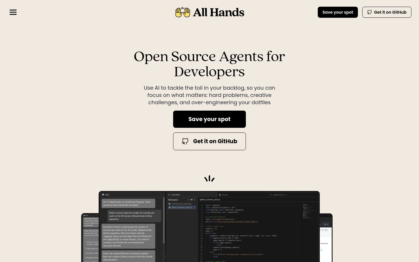 Open Hands AI screenshot