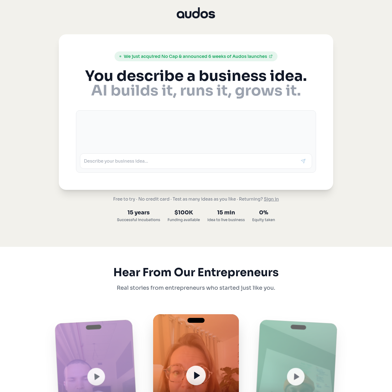 Audos screenshot