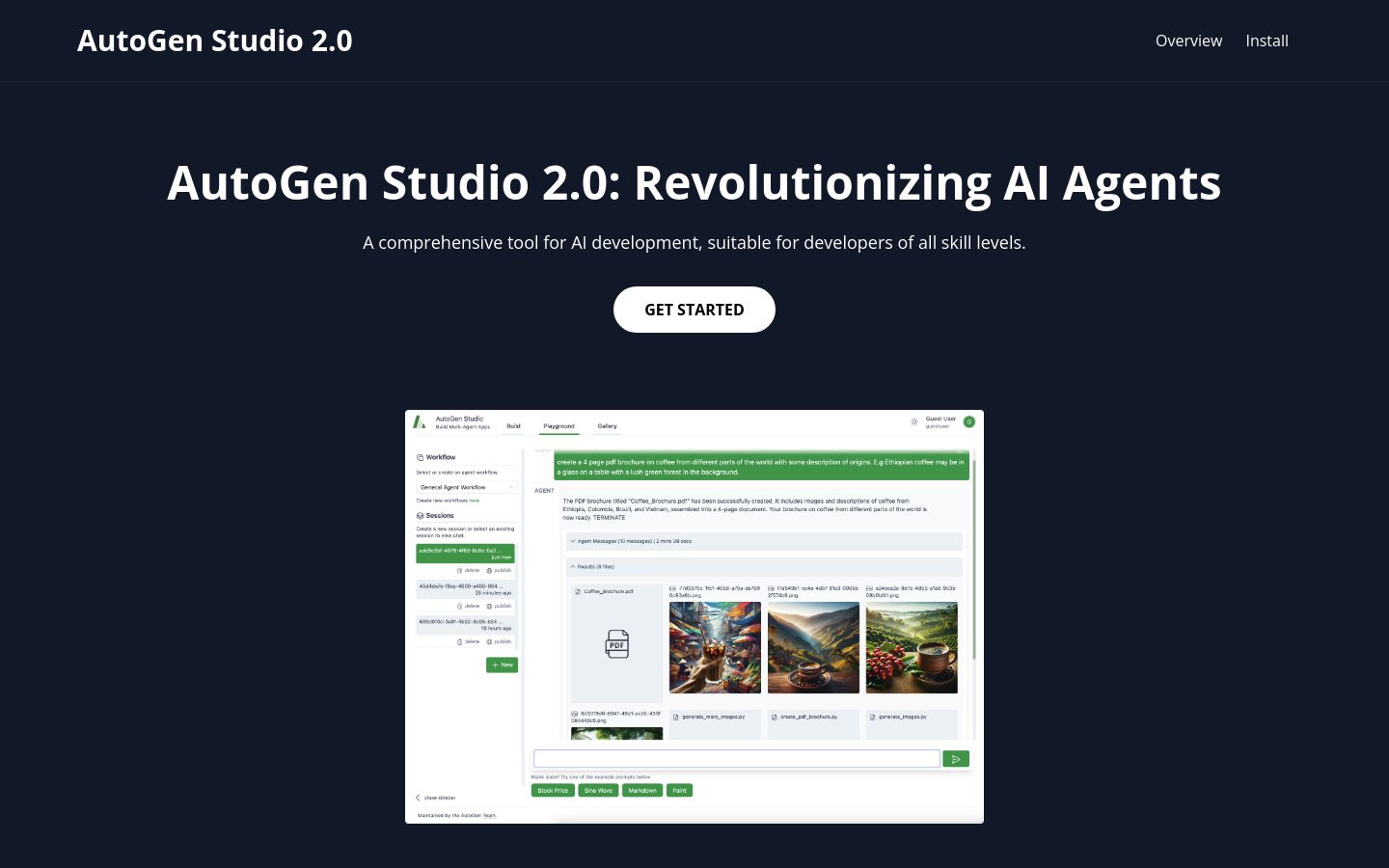 AutoGen Studio 2.0 screenshot