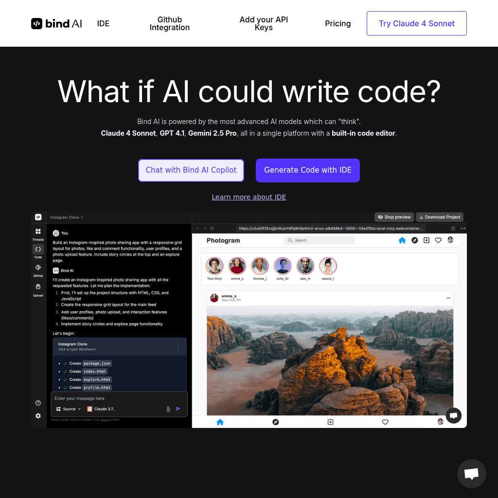 Bind AI Copilot screenshot