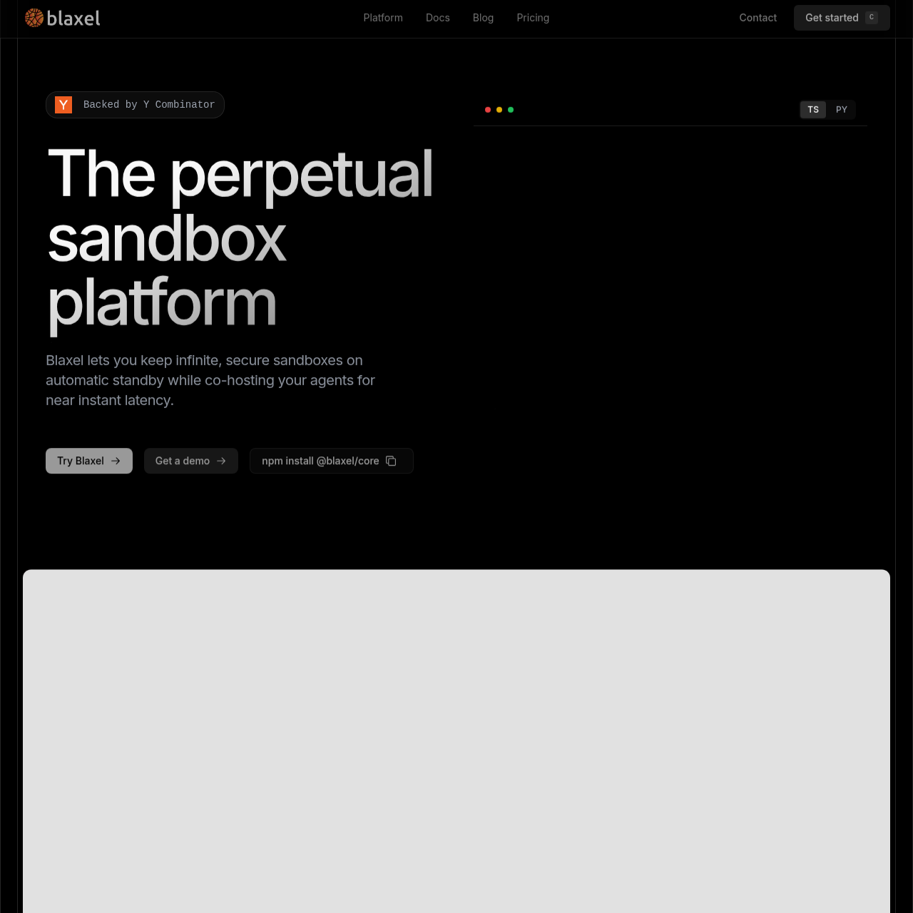 Blaxel screenshot