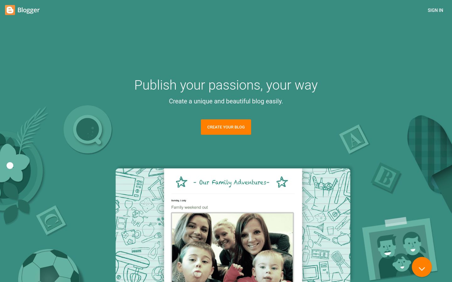 Blogger screenshot