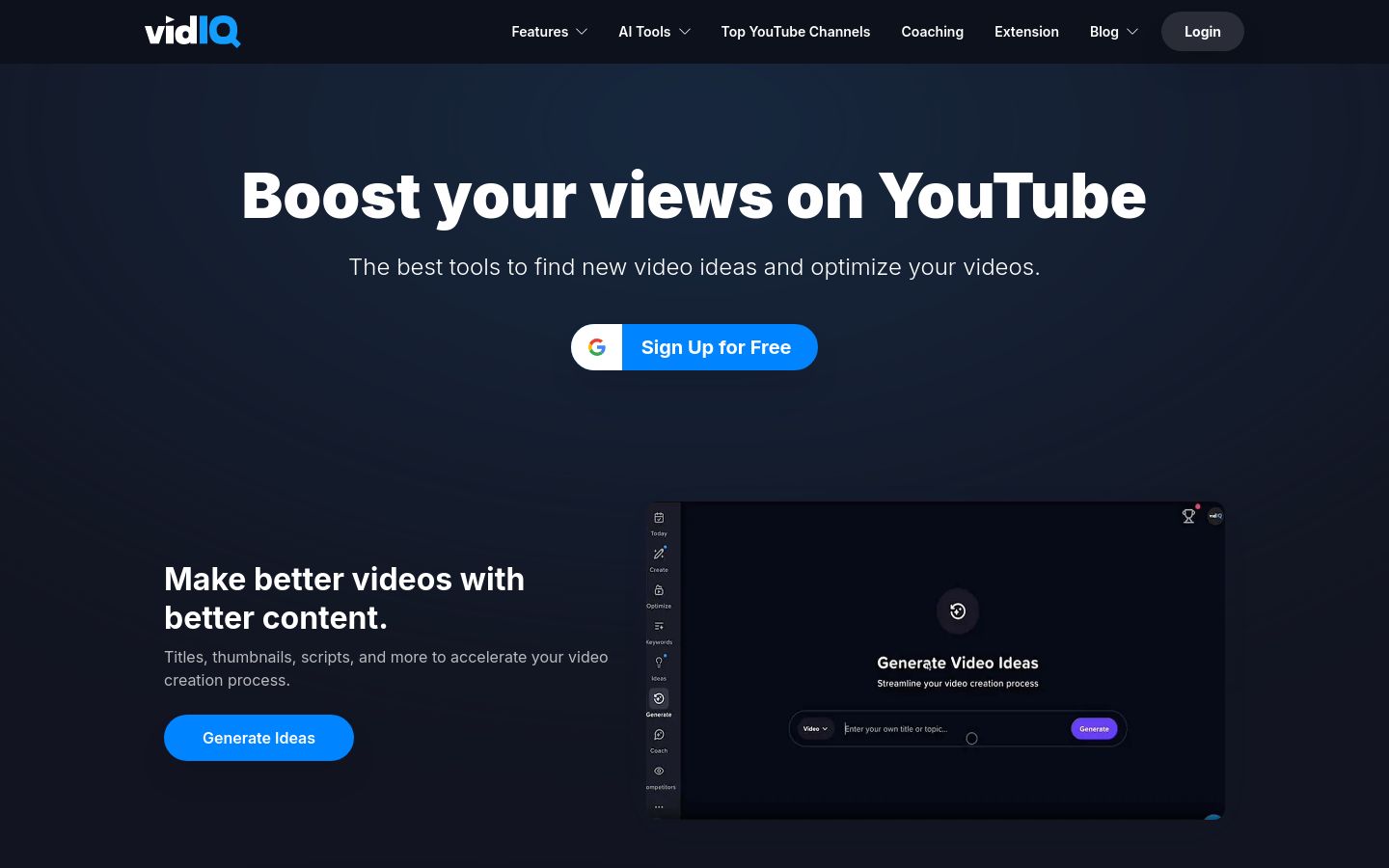 vidIQ screenshot
