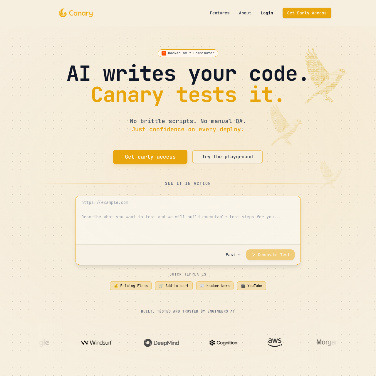 Canary screenshot