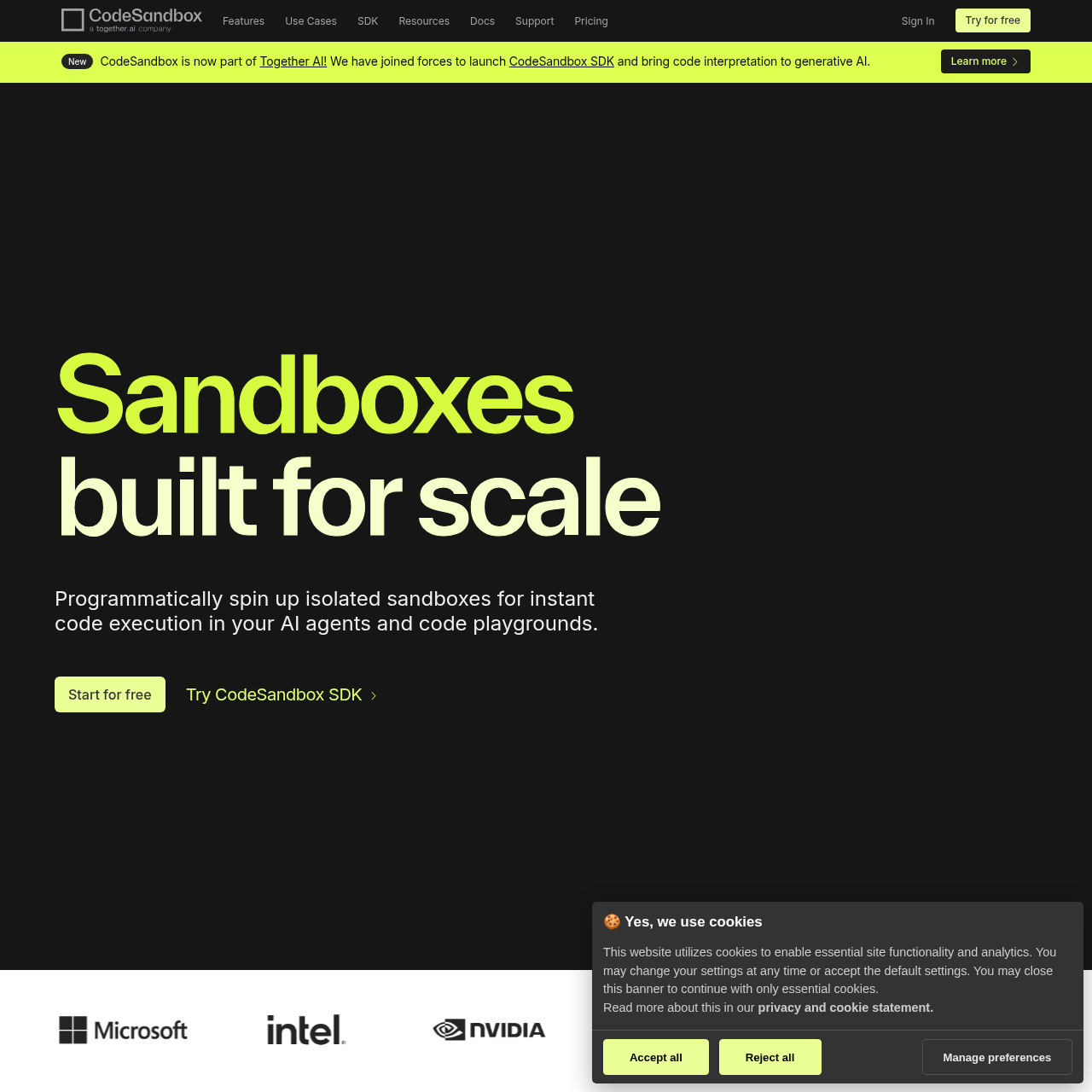 CodeSandbox screenshot