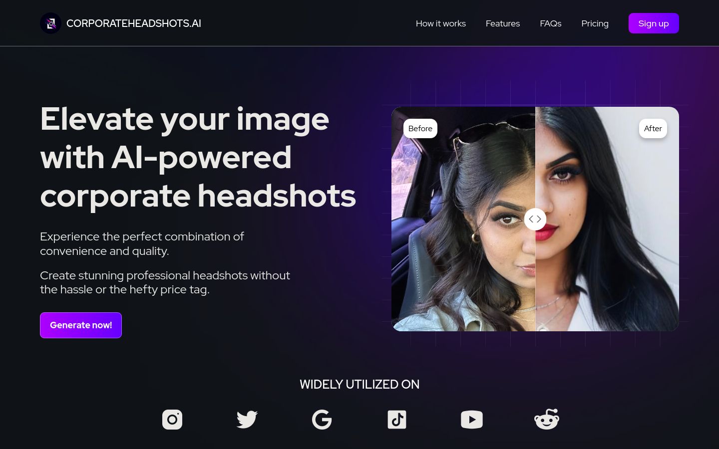 Corporate Headshots AI screenshot