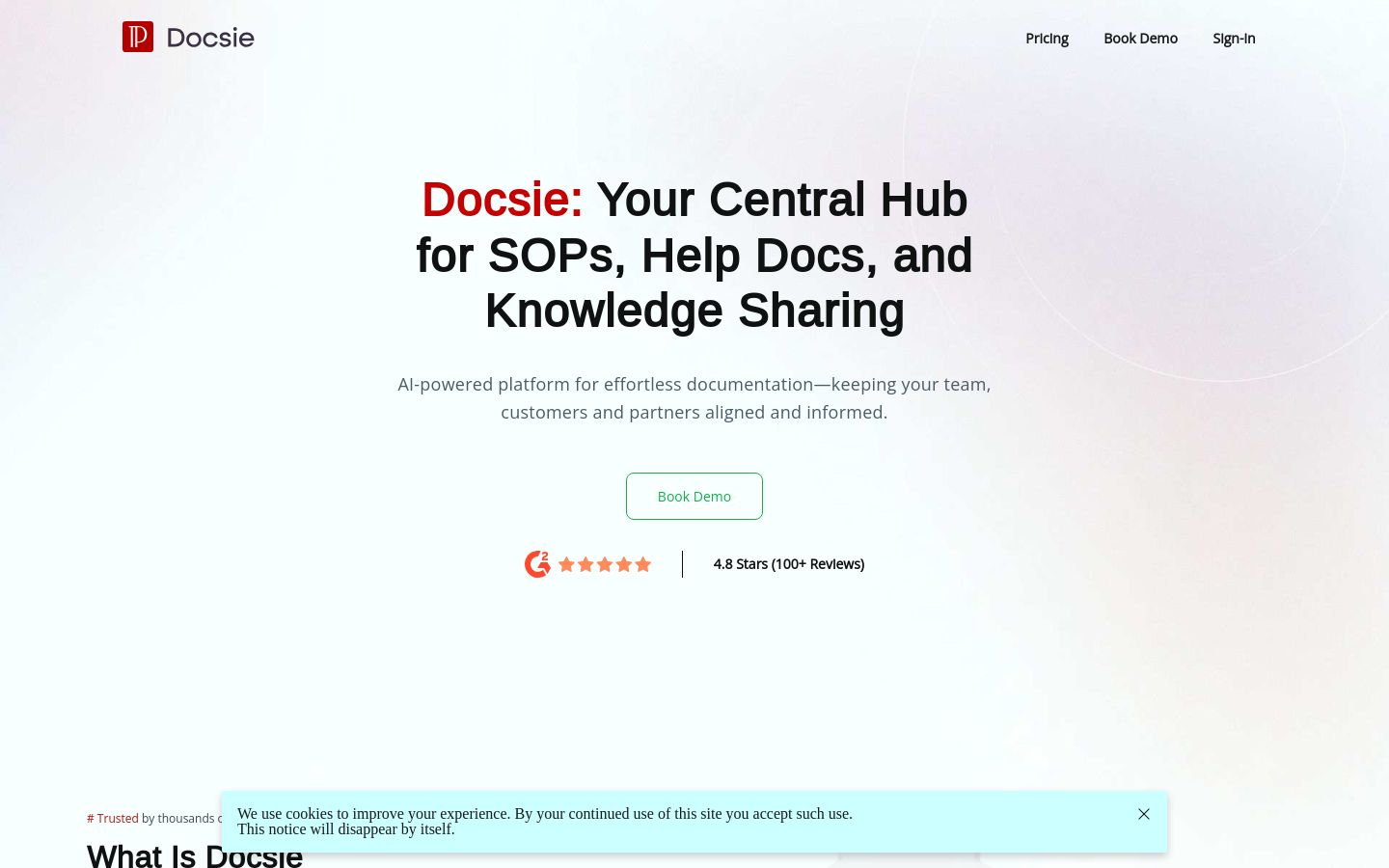 Docsie screenshot