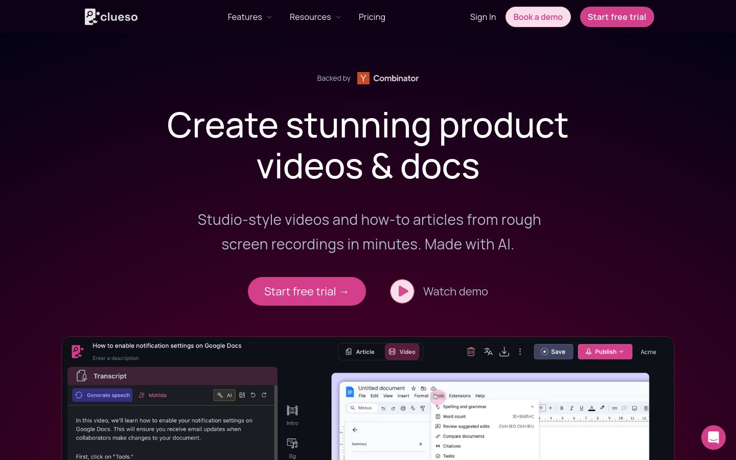 Clueso screenshot