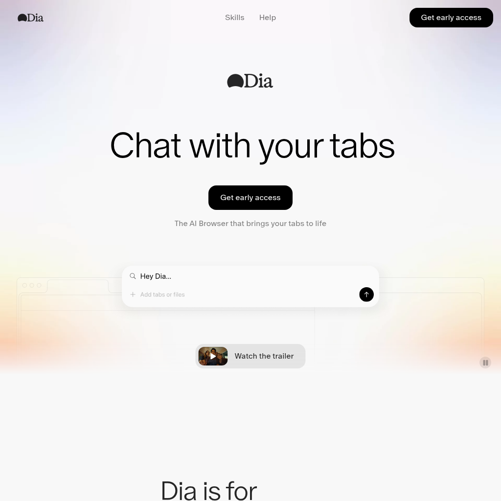 Dia Browser screenshot