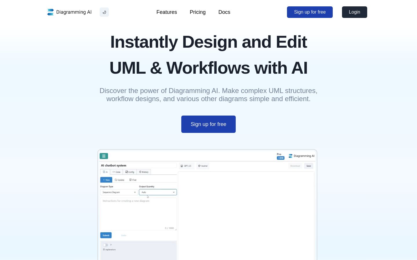 Diagramming AI screenshot