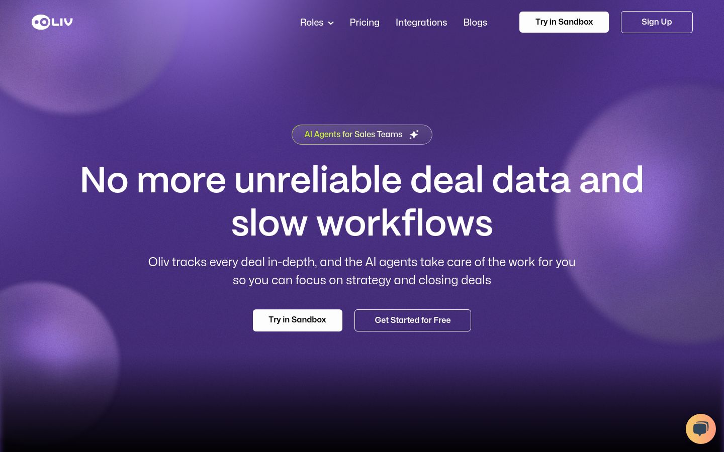 Oliv AI screenshot