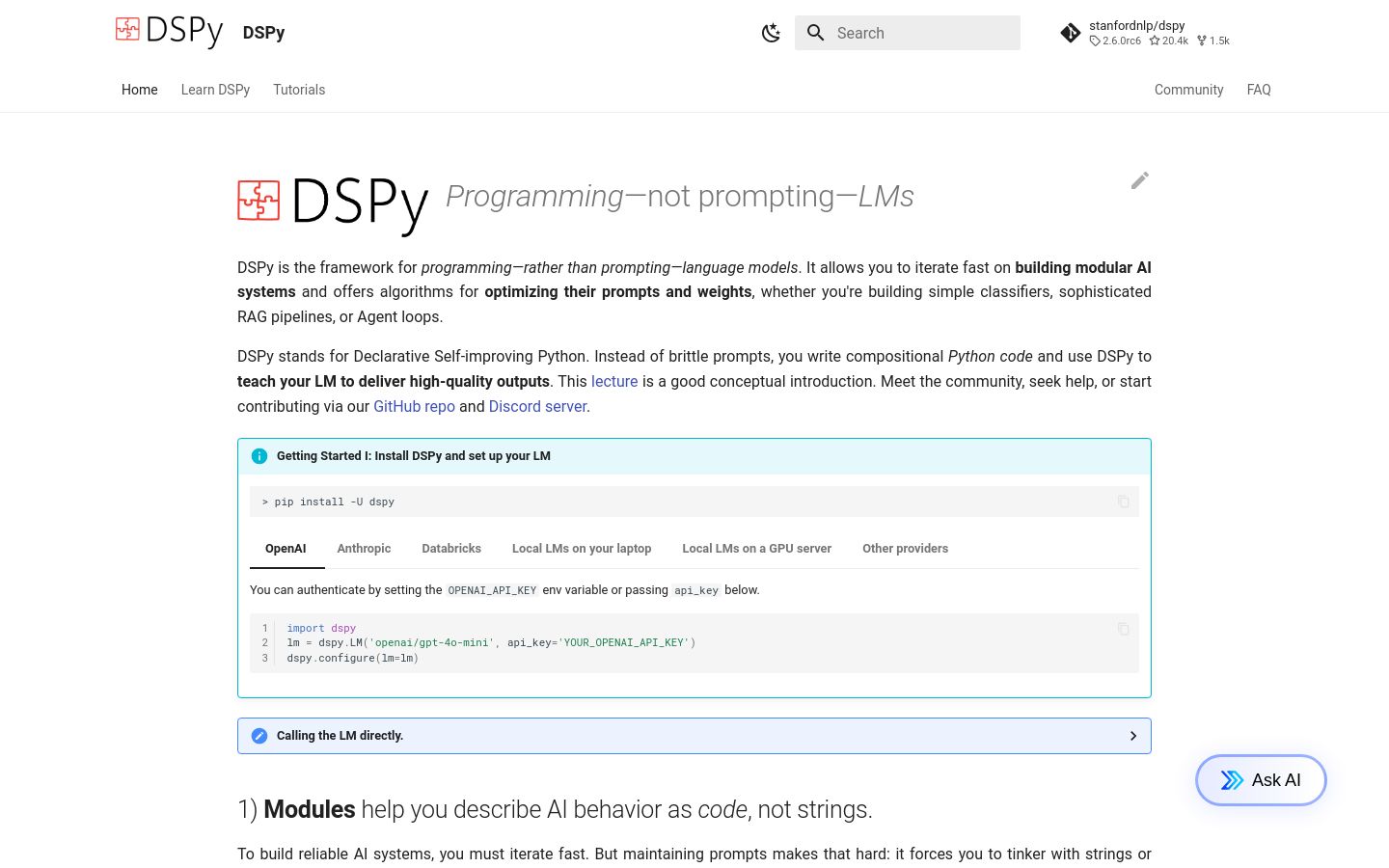 DSPy screenshot