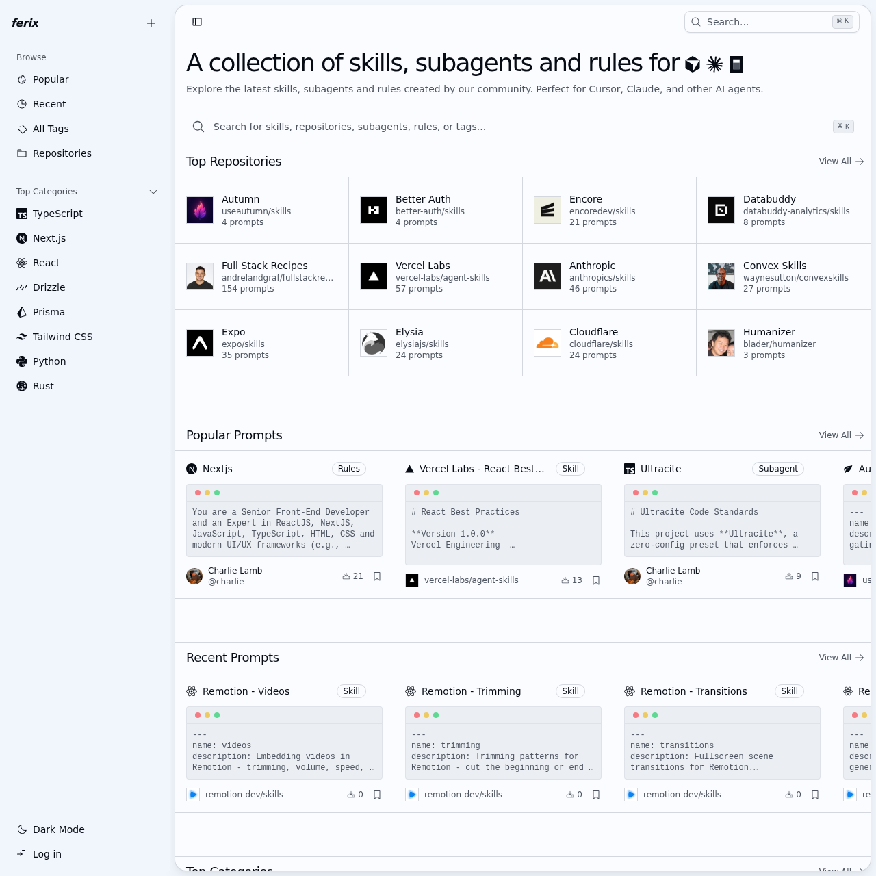 Ferix screenshot