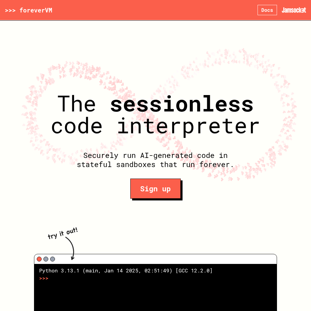 ForeverVM screenshot