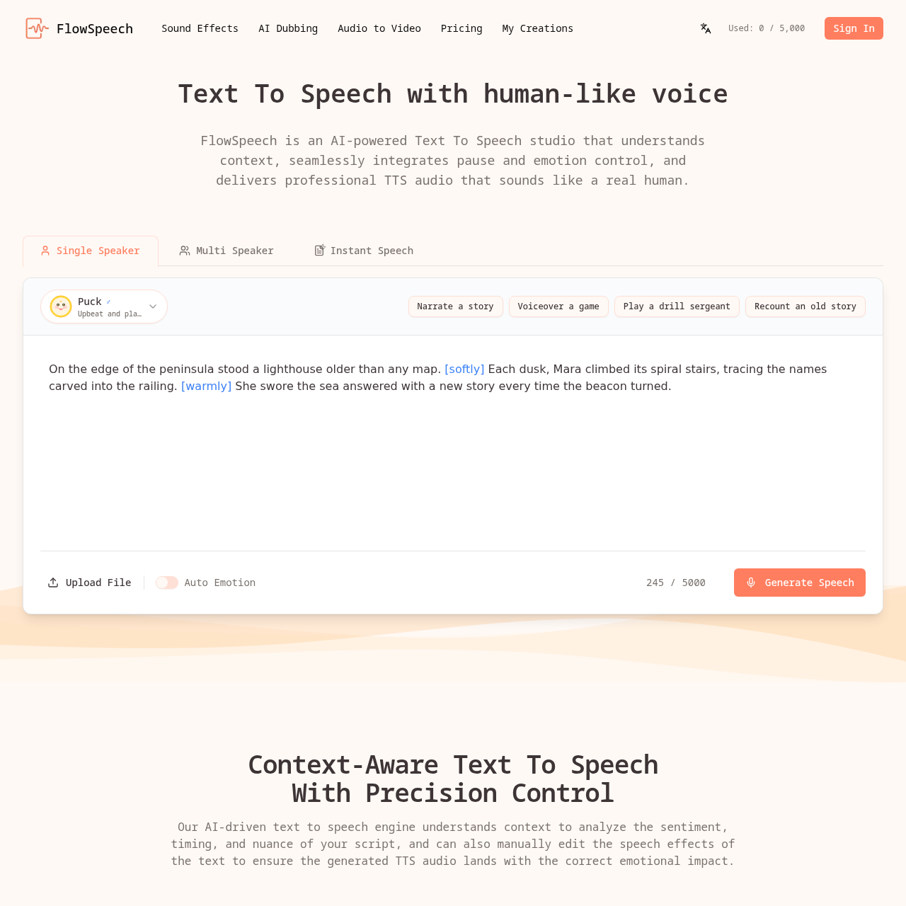 FlowSpeech screenshot