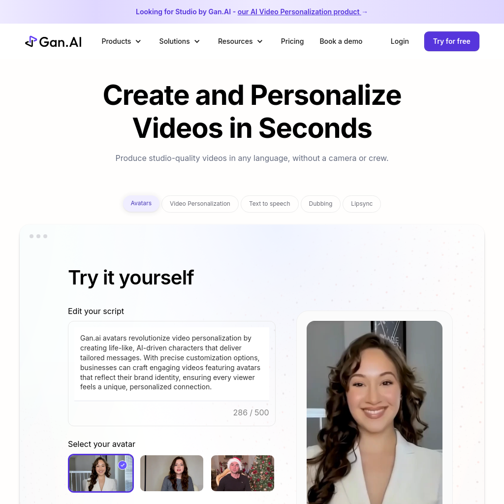 Gan.AI screenshot