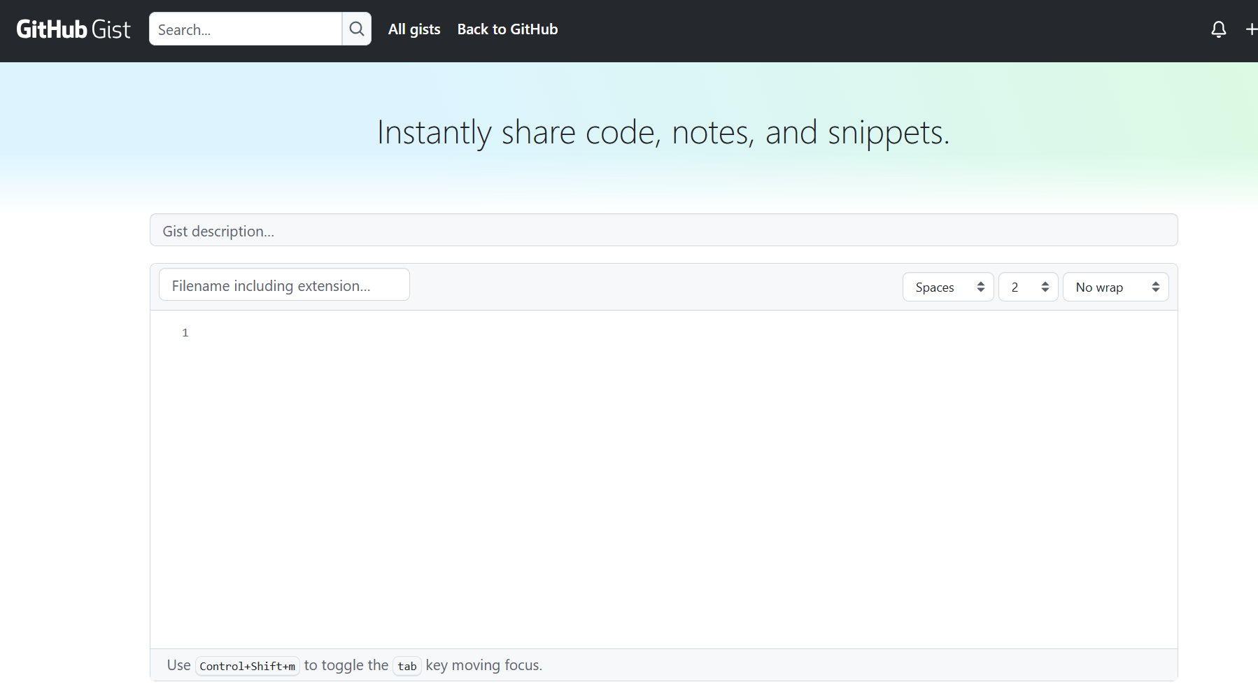 GitHub Gist screenshot