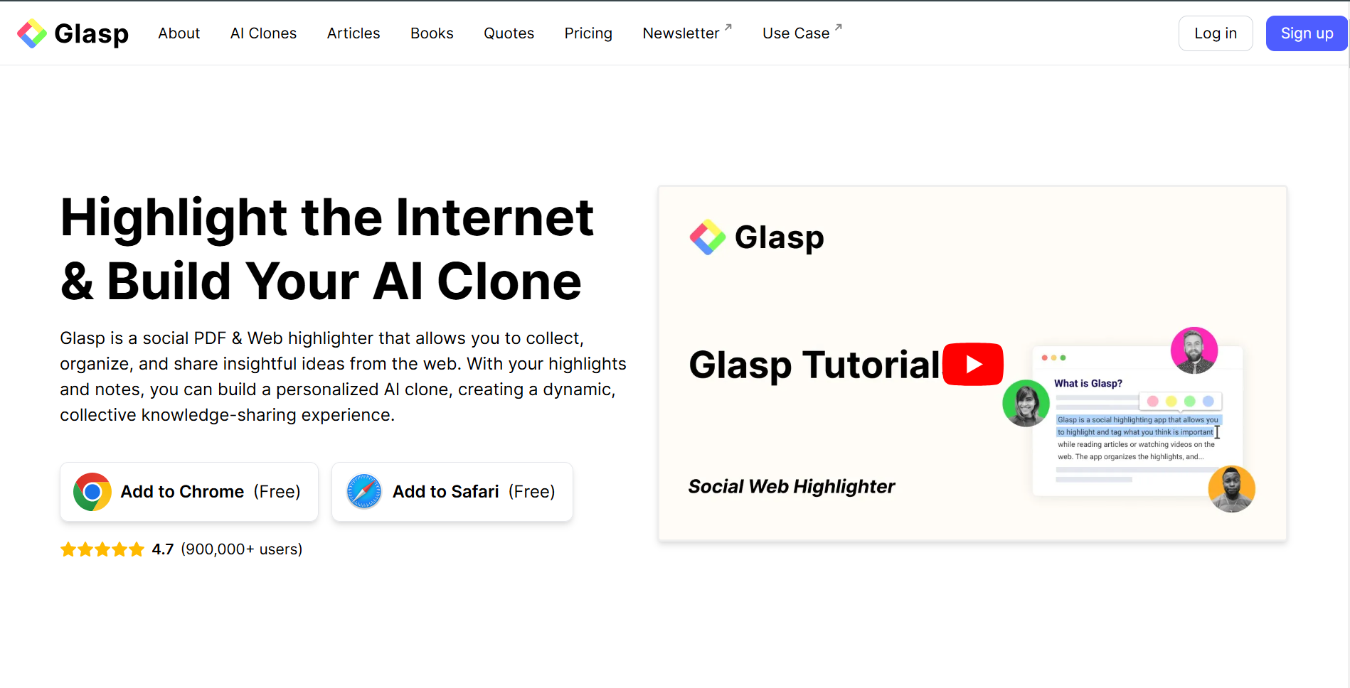 Glasp screenshot