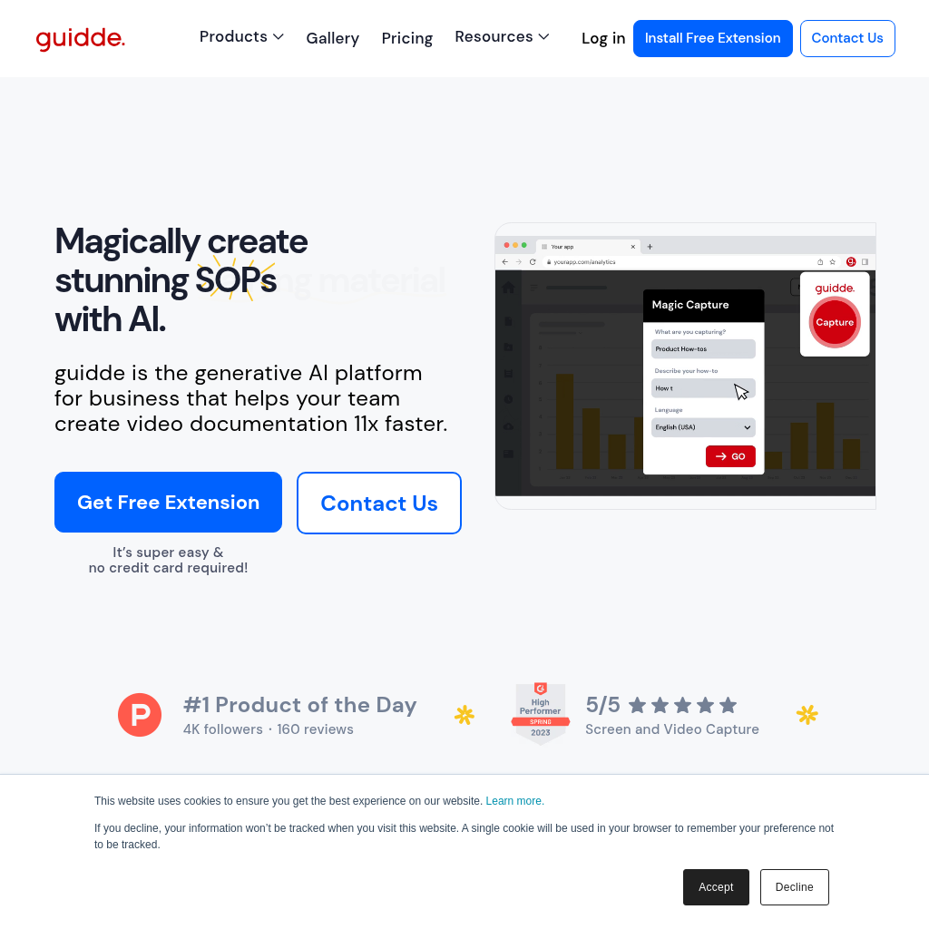Guidde screenshot