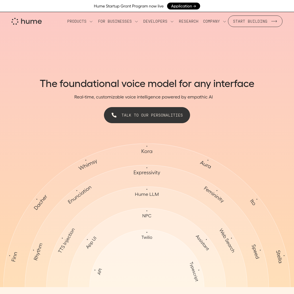 Hume AI screenshot