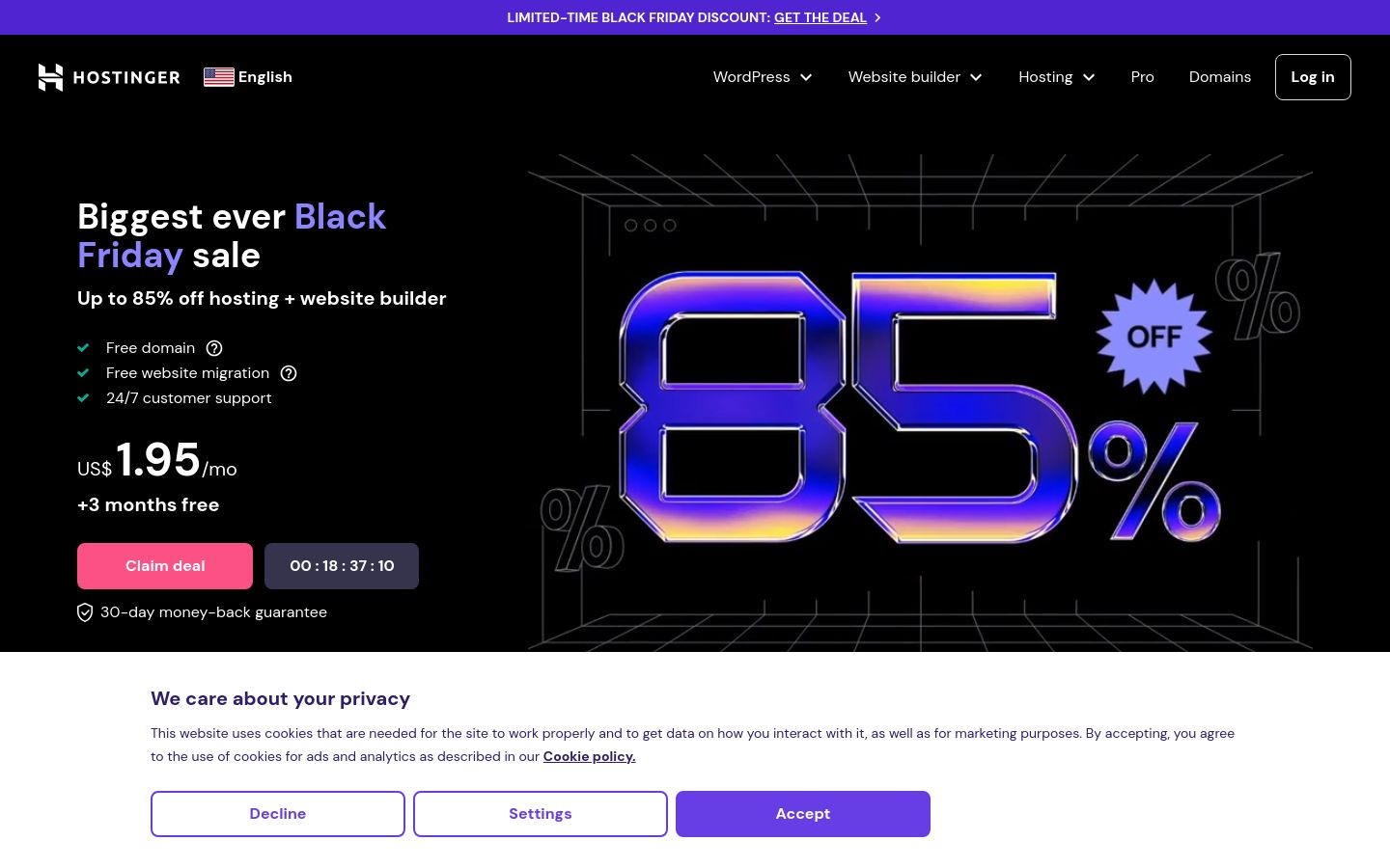 Hostinger screenshot