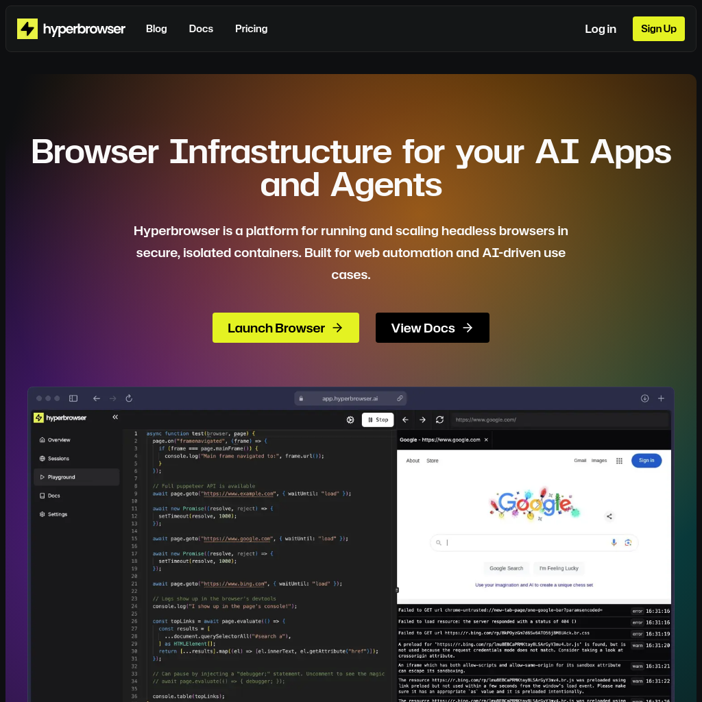 Hyperbrowser screenshot