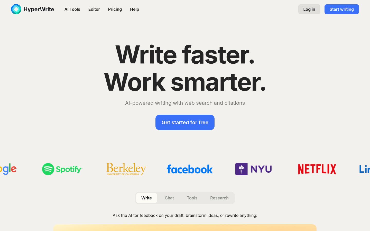 HyperWrite screenshot