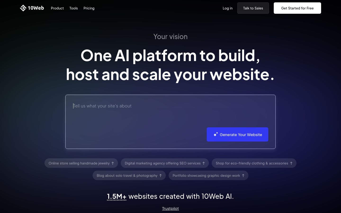 10Web screenshot