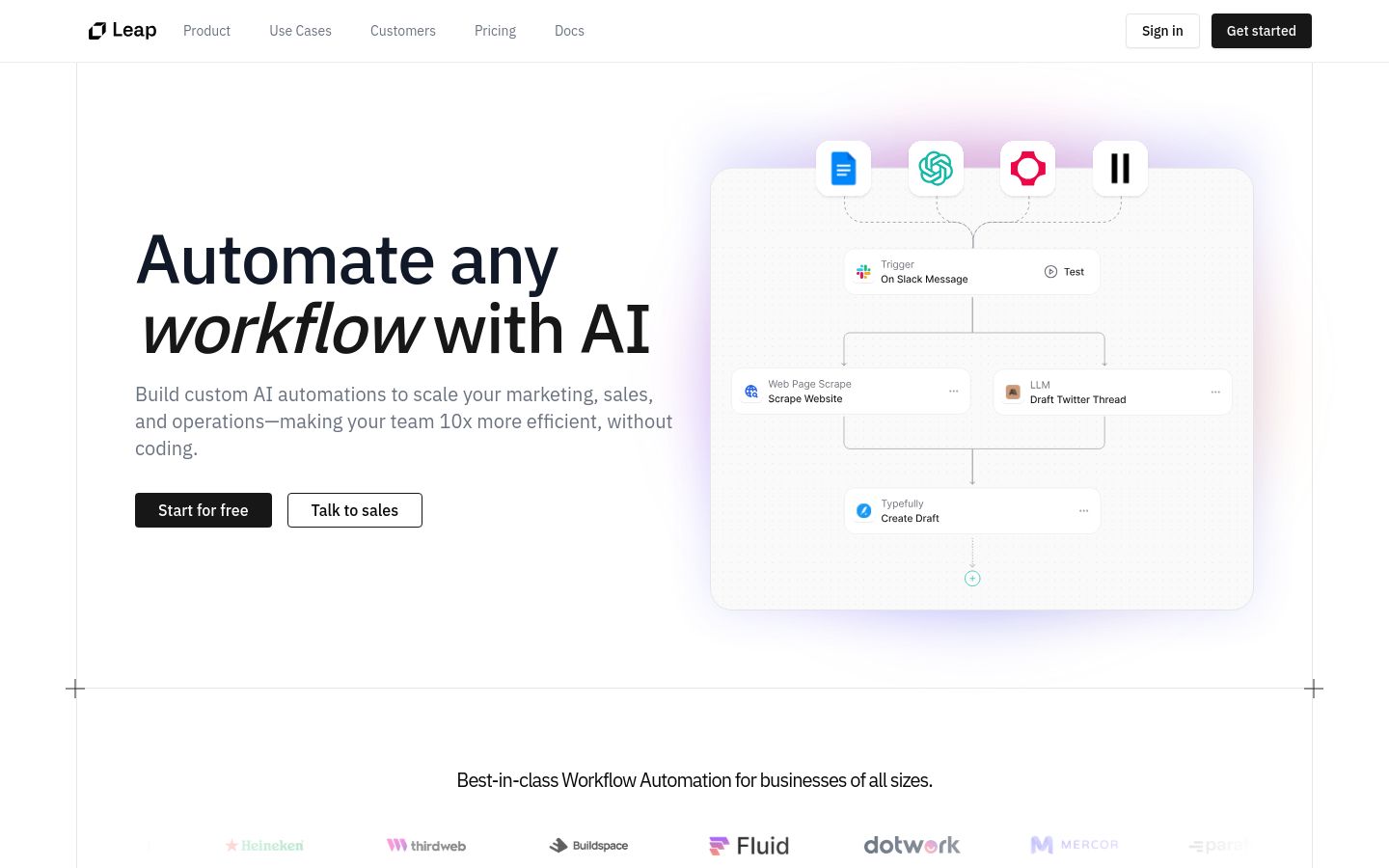 Leap AI screenshot