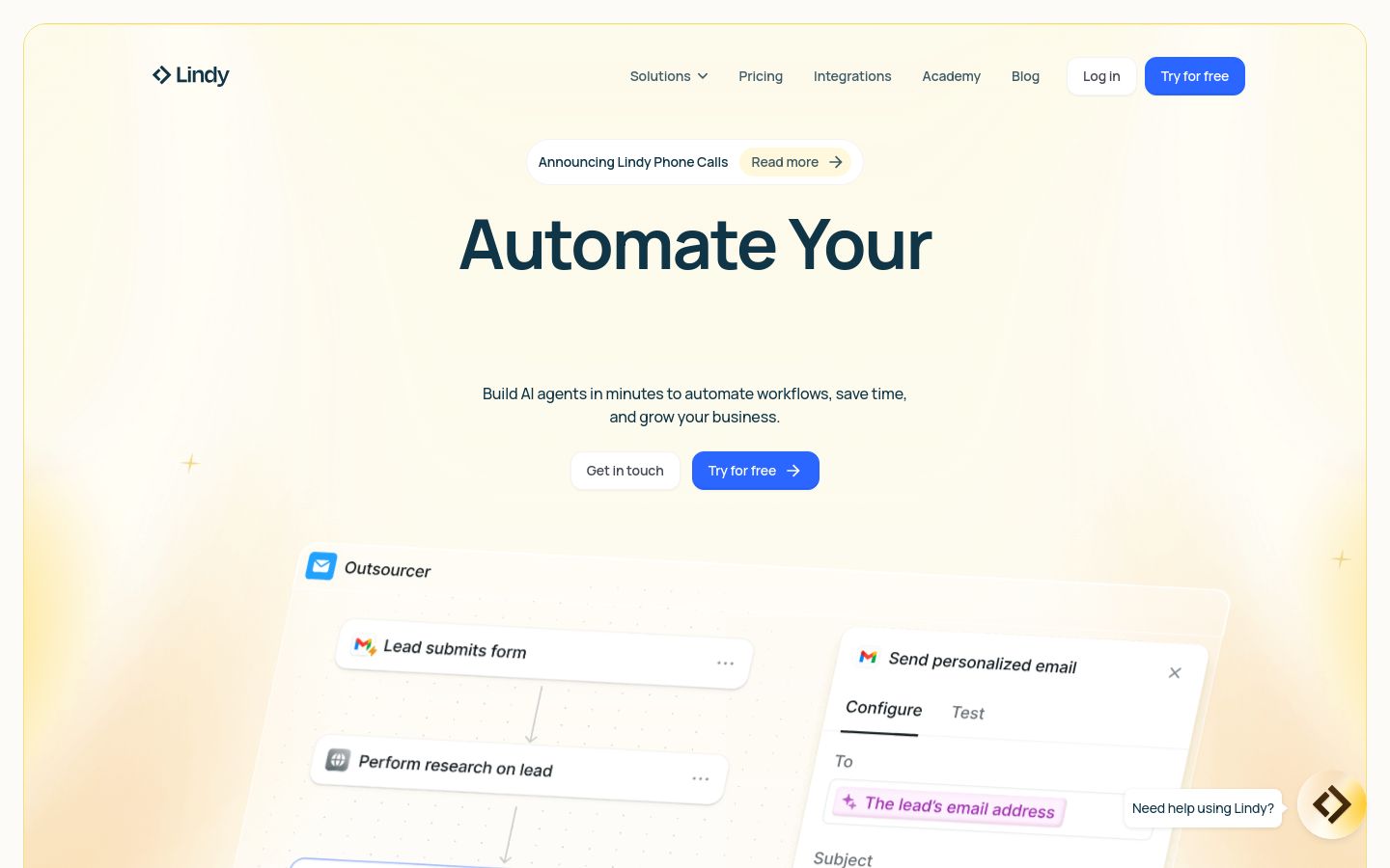 Lindy.ai screenshot