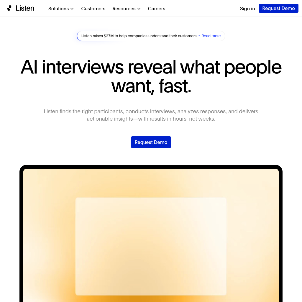 Listen Labs screenshot