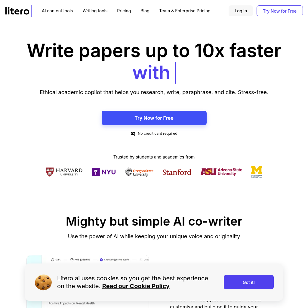Litero AI screenshot