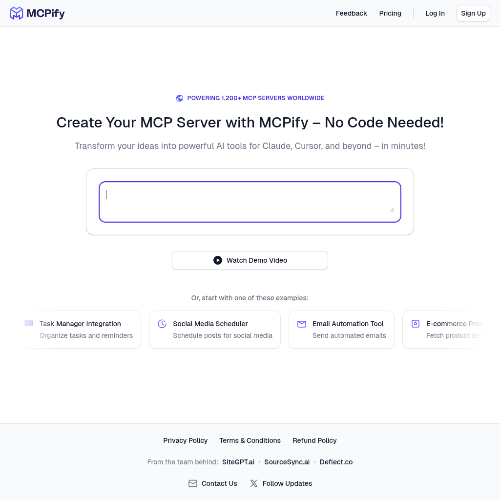 MCPify.ai screenshot