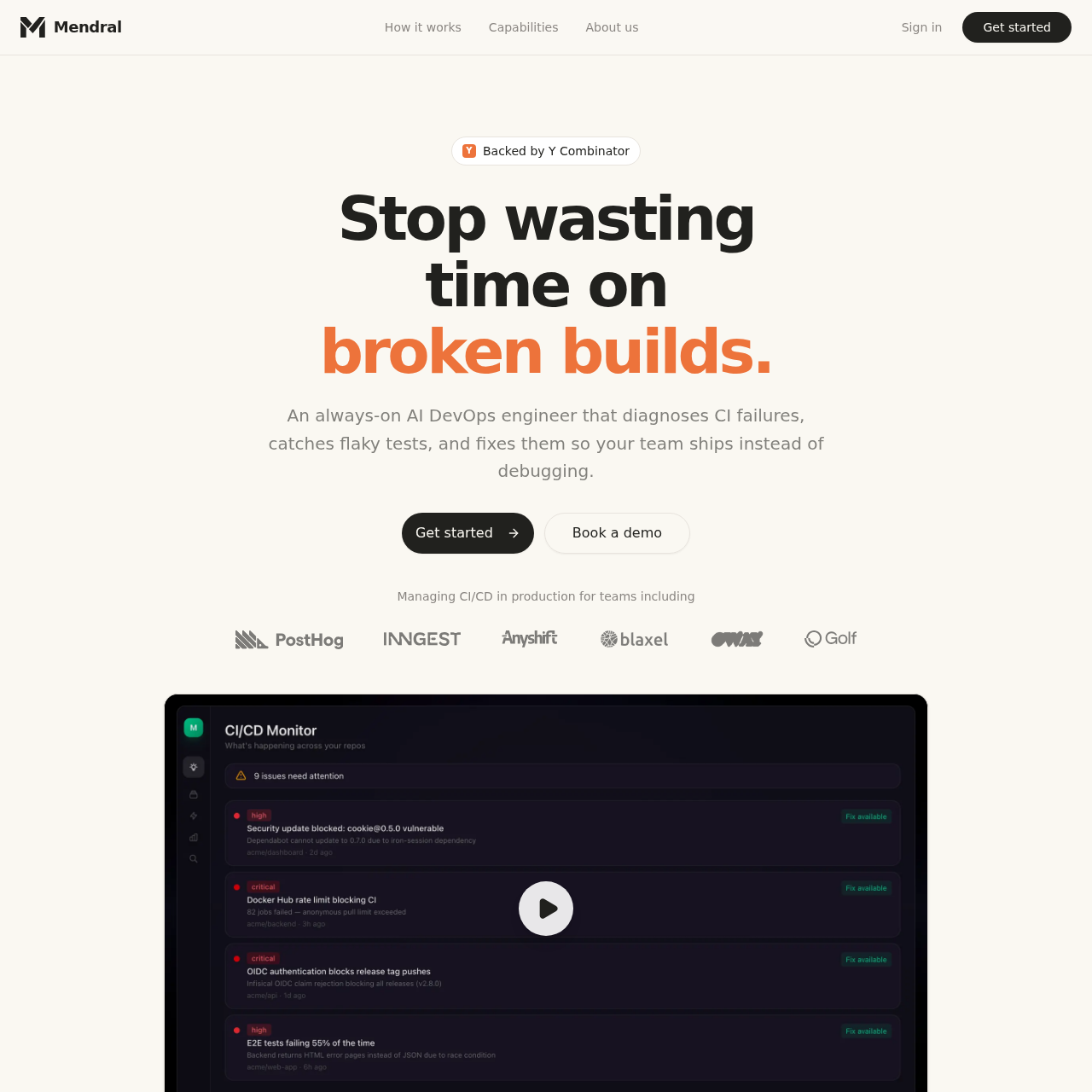 Mendral screenshot