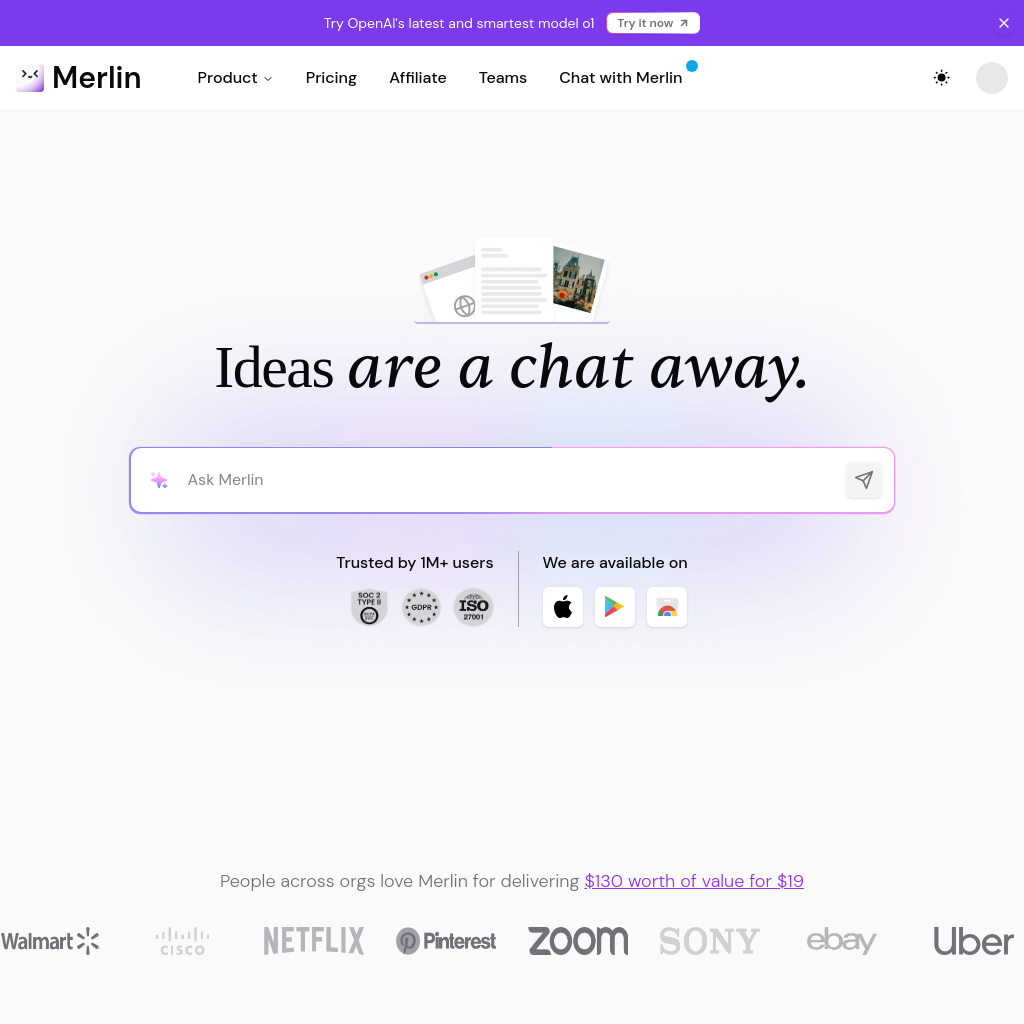 Merlin AI screenshot