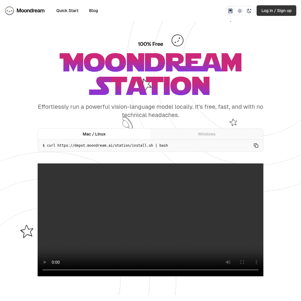 Moondream screenshot