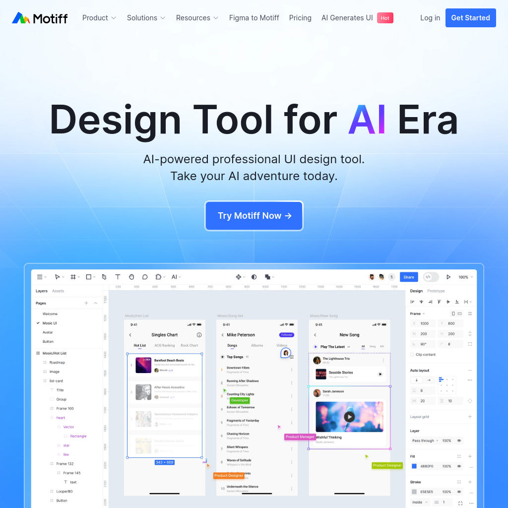 Motiff screenshot
