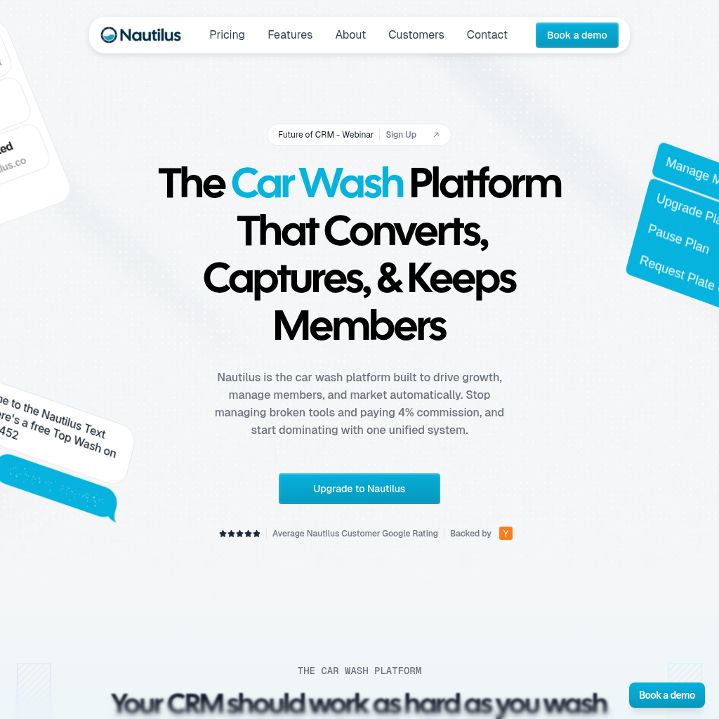 Nautilus - The Car Wash Platform screenshot