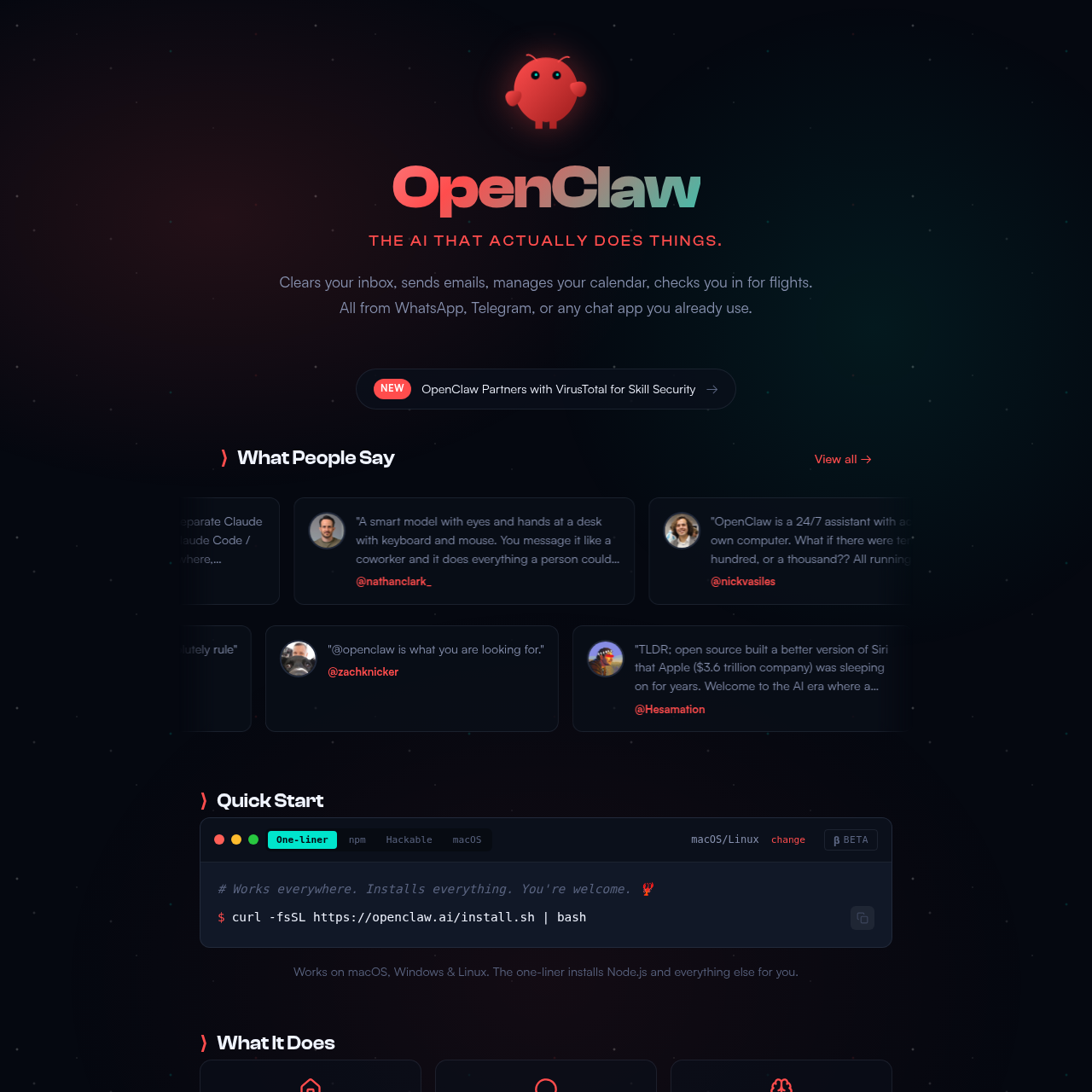 OpenClaw screenshot