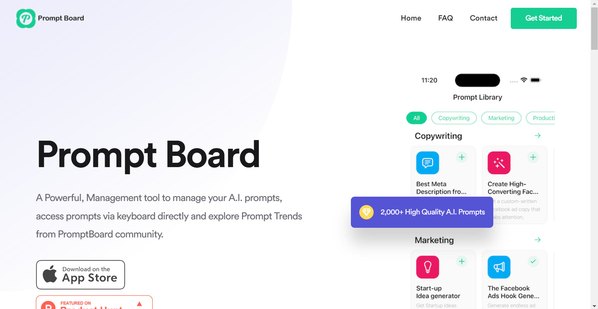 Prompt Board screenshot