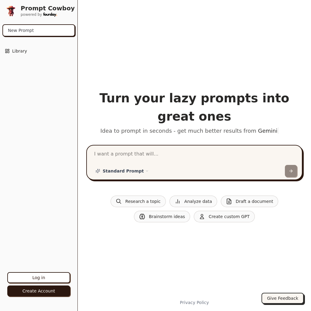 Prompt Cowboy screenshot