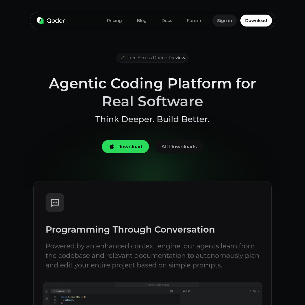 Qoder screenshot