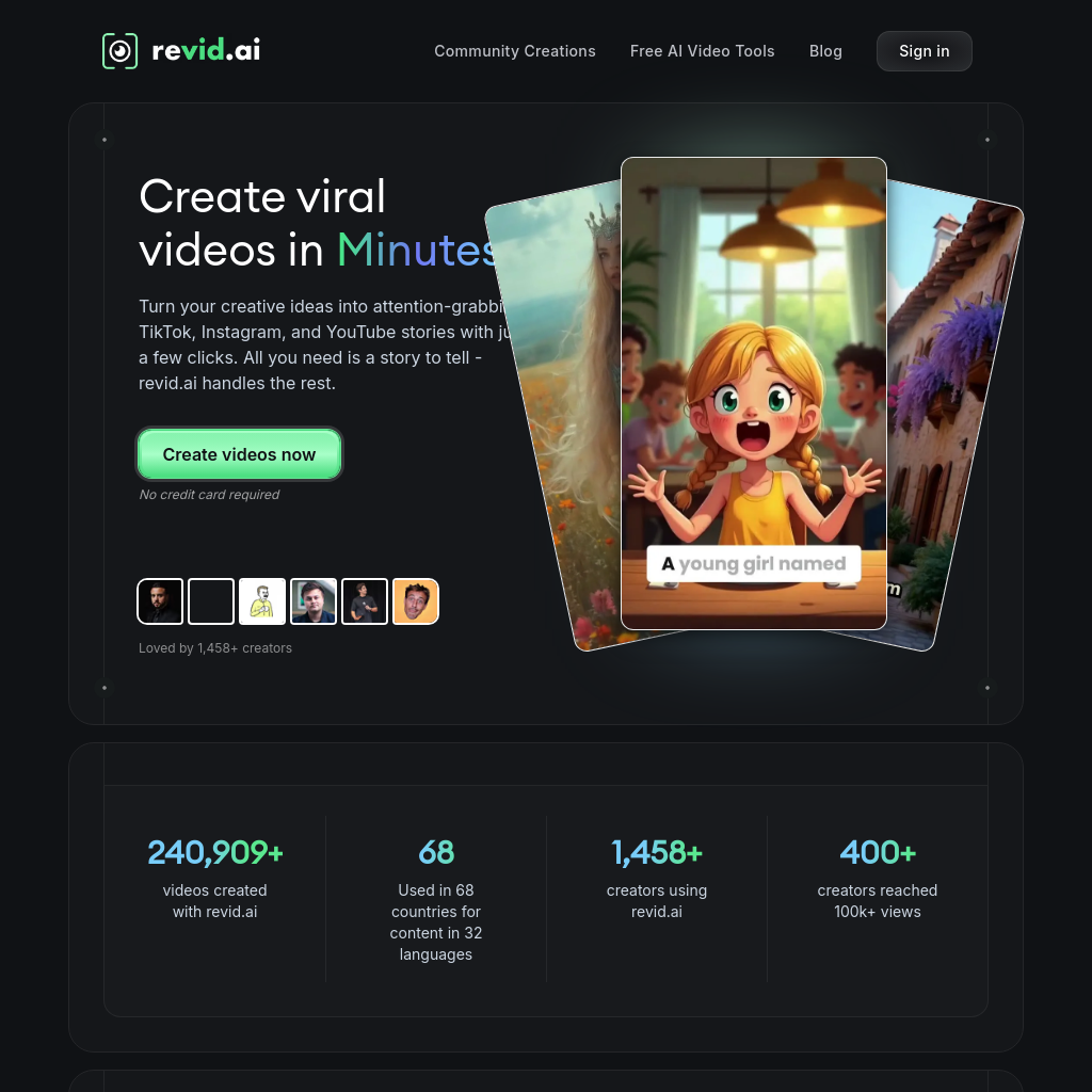 Revid AI screenshot