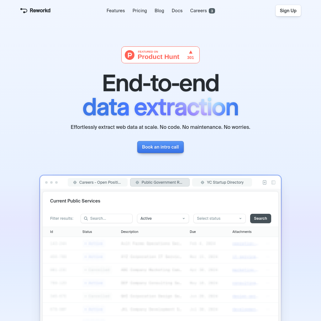 Reworkd screenshot
