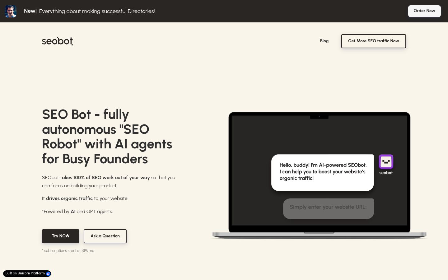 SEO Bot screenshot