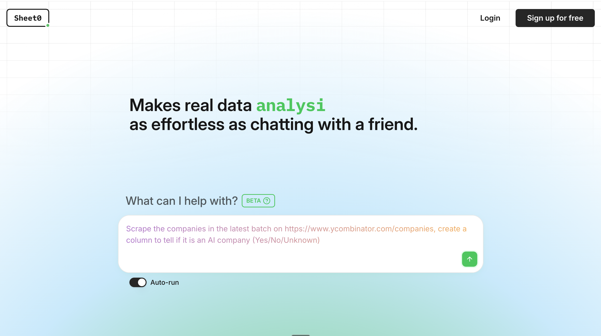 Sheet0 screenshot