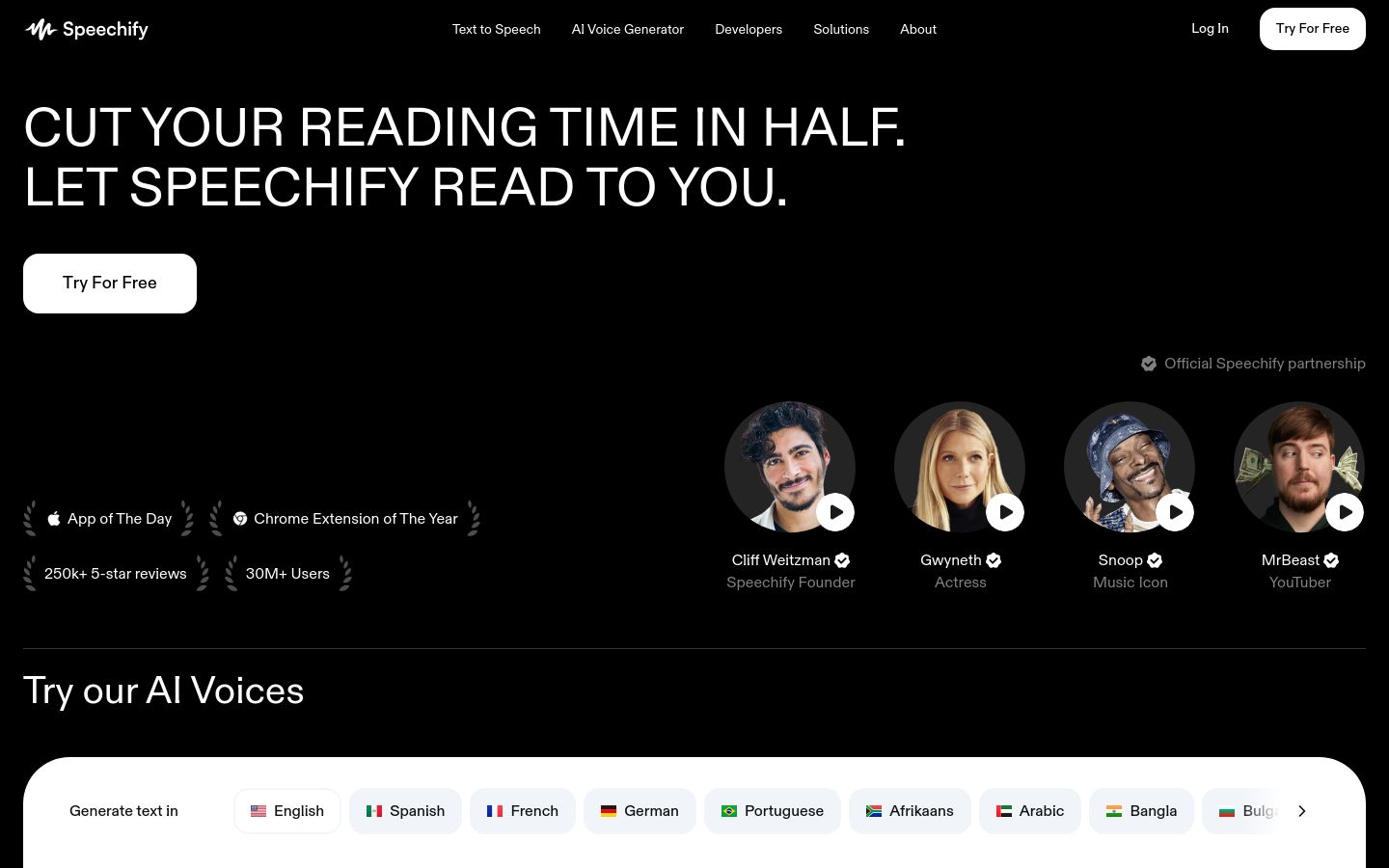 Speechify screenshot